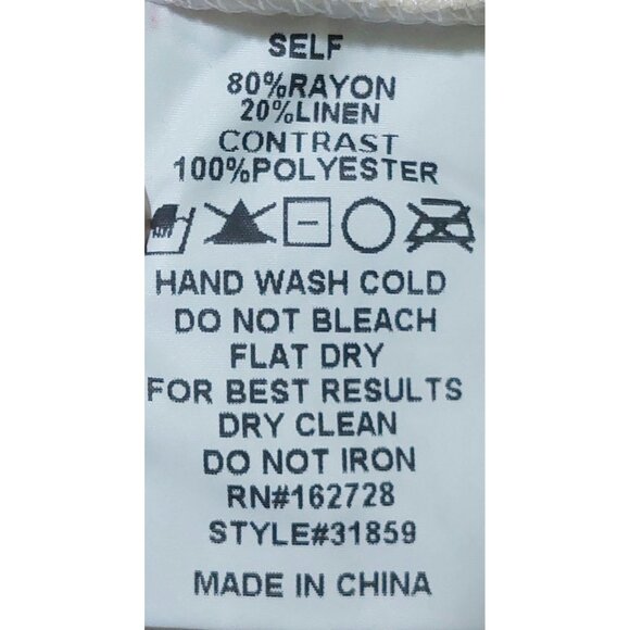 NWT Voy Linen Blend Spaghetti Strap Multi Color Dress W/ Smocked Back~Medium - Picture 7 of 9